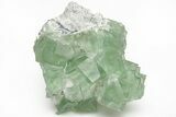 Green Cubic Fluorite Crystals with Phantoms - China #216336-2